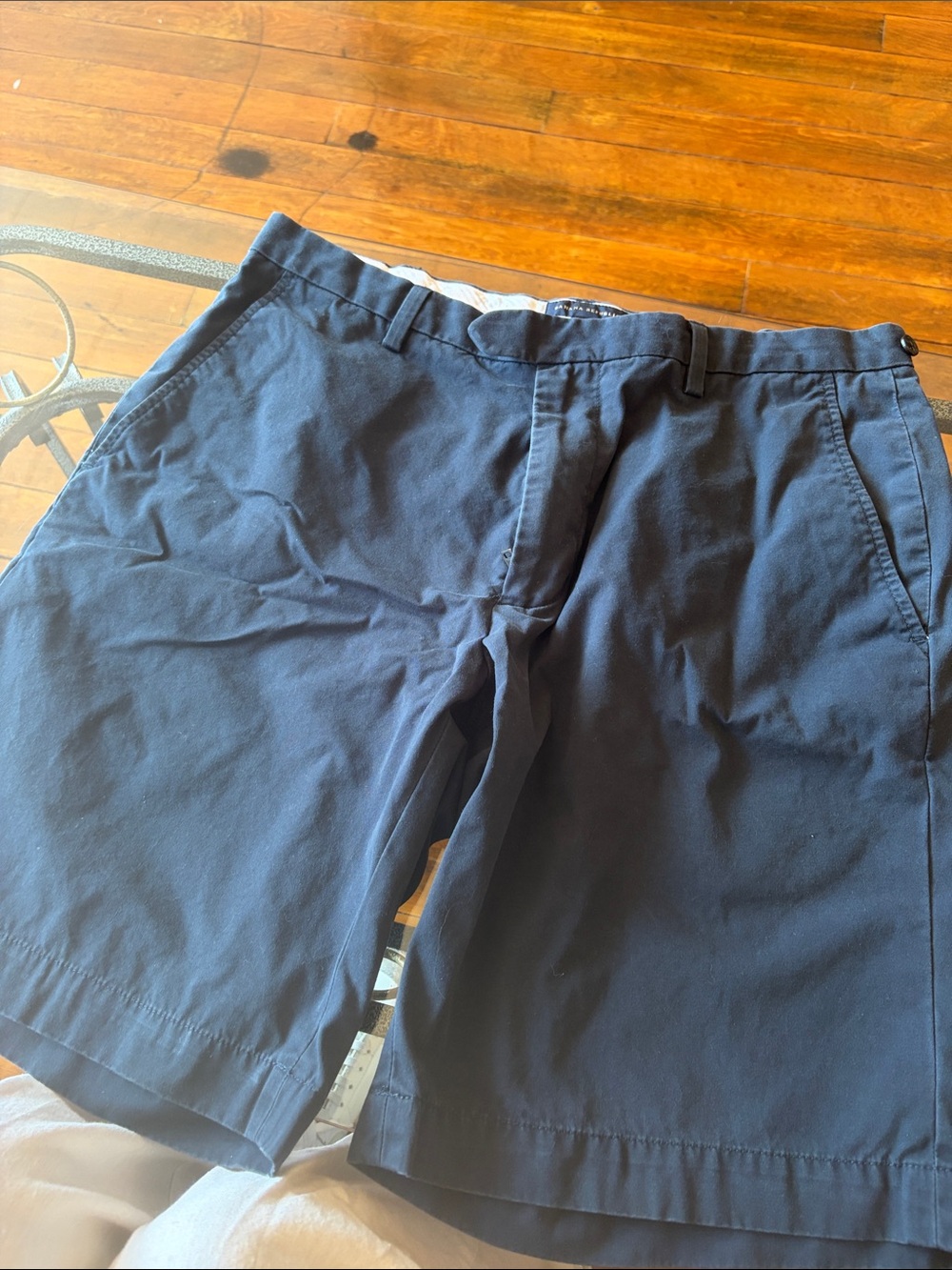 Banana Republic Men's Navy Flat-Front Shorts